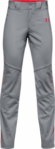 アンダーアーマー キッズ 野球 パンツ Under Armour Boys Gameday Relaxed Pipe Pants - Grey/Red