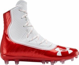 アンダーアーマー メンズ サッカー スパイク Under Armour Men's Highlight MC Football Cleats - Red/White