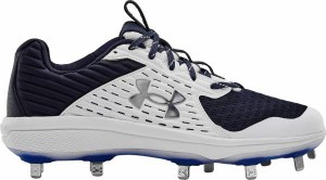 アンダーアーマー メンズ ベースボールシューズ Under Armour Yard Metal Baseball Shoes 野球 スパイク NAVY/WHITE