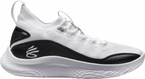 アンダーアーマー メンズ バッシュ Under Armour Curry Flow 8 - White/Black