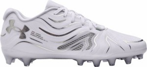 アンダーアーマー メンズ ラクロスシューズ Under Armour Men's Command MC Lacrosse Cleats - White/Silver