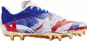 アンダーアーマー メンズ サッカー スパイク Under Armour Men's Blur LE MC USA Football Cleats - Royal/White