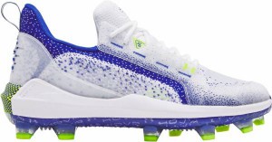 アンダーアーマー メンズ 野球 スパイク Under Armour Men's Harper 6 Elite TPU Baseball Cleats - White/Royal