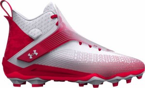 アンダーアーマー メンズ アメフト スパイク Under Armour Men's Hammer MC Football Cleats - White/Red