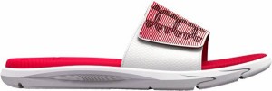 アンダーアーマー メンズ サンダル Under Armour Men's Mercenary Slides - Red/White