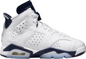 ジョーダン キッズ バッシュ Jordan Kids' GS Air Jordan 6 Retro - White/Navy 白 ホワイト バスケットシューズ ミニバス 子供 男の子 