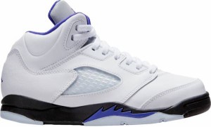 ジョーダン キッズ ジュニア バッシュ Jordan Kids' PS Air Jordan 5 Retro - White/Purple/Black 白 ホワイト バスケットシューズ ミニ