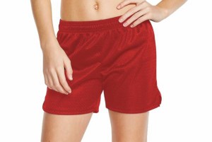 ソフィー キッズ ショートパンツ Soffe Girls' Team Mesh Shorts - Red