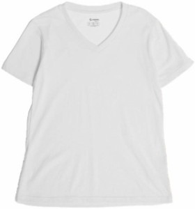 ソフィー レディース Tシャツ Soffe Juniors' Boyfriend V-Neck T-Shirt - White