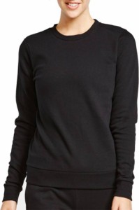 ソフィー レディース スウェットシャツ Soffe Juniors' Core Fleece Crew Sweatshirt - Black