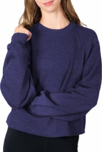 ソフィー レディース スウェットシャツ Soffe Women's Cropped Crew Neck Sweatshirt - Navy