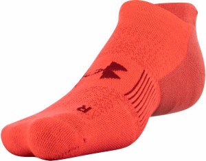 アンダーアーマー メンズ ソックス Under Armour Men's ArmourDry Running No Show Socks - Venom Red