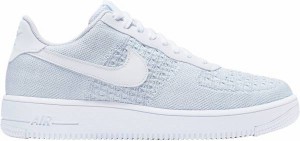 ナイキ メンズ エアフォースワン フライニット Nike Air Force 1 Flyknit 2.0 スニーカー WHITE/PLATINUM