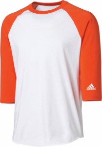 アディダス キッズ 野球 アンダーシャツ adidas Youth Triple Stripe 3/4 Sleeve Baseball Practice Shirt - Tangerine Tango