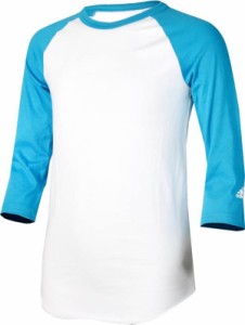 アディダス キッズ 野球 アンダーシャツ adidas Youth Triple Stripe 3/4 Sleeve Baseball Practice Shirt - Teal Blue