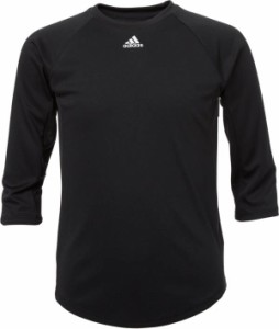 アディダス キッズ 野球 アンダーシャツ adidas Boys' Triple Stripe 3/4 Sleeve Tech Baseball Practice Shirt - Black