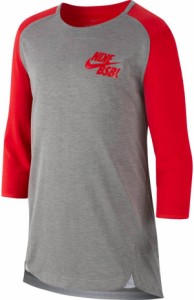 ナイキ キッズ Tシャツ Nike Boys' 3/4 Sleeve Baseball Top - Tm Scarlet/University Red