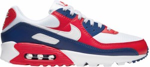 ナイキ メンズ エアマックス９０ Nike Air Max 90 "USA" スニーカー White/White/Deep Royal/University Red