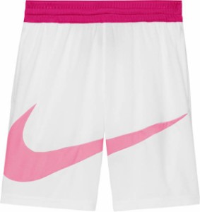 ナイキ キッズ ショートパンツ Nike Boys' Dri-FIT Basketball Shorts - White/Fireberry