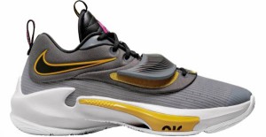 ナイキ メンズ バッシュ Nike Zoom Freak 3 Basketball Shoes - Grey/Black/White