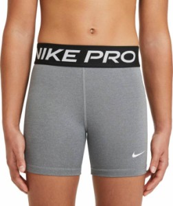 ナイキ キッズ ショートパンツ Nike Girls' Pro 3” Shorts - Carbon Heather