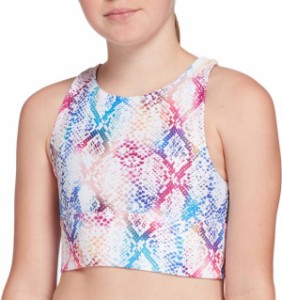 ディックス キッズ スポーツブラ DSG Girls' Printed High Neck Bra - Rainbow Snakeskin