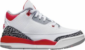 ジョーダン キッズ ジュニア バッシュ Jordan Kids' PS Air Jordan 3 Retro - White/Red/Black 白 ホワイト バスケットシューズ ミニバス