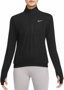 ナイキ レディース Tシャツ 長袖 ロンT Nike Women's Dri-FIT Element Running Midlayer Top - Black