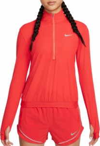 ナイキ レディース Tシャツ 長袖 ロンT Nike Women's Dri-FIT Element Running Midlayer Top - Lt Crimson