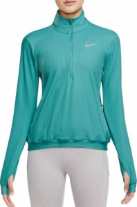 ナイキ レディース Tシャツ 長袖 ロンT Nike Women's Dri-FIT Element Running Midlayer Top - Washed Teal