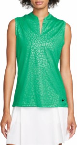 ナイキ レディース ポロシャツ ゴルフ Nike Women's Dri-FIT Victory Sleeveless Golf Polo - Neptune Green