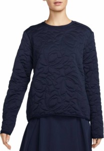 ナイキ レディース スウェットシャツ Nike Women's Dri-FIT Mid-Layer Golf Pullover - Obsidian