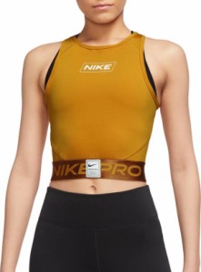 ナイキ レディース タンクトップ Nike Pro Women's Dri-FIT Cropped Tank Top - Gold Suede