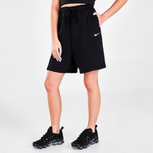 ナイキ レディース ハーフパンツ Women's Nike Sportswear Essential High-Rise Fleece Shorts - Black/White