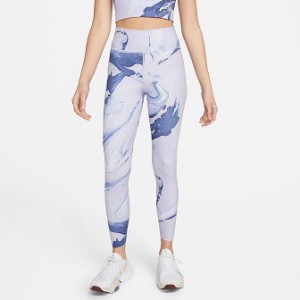 ナイキ レディース レギンス Women's Nike One Luxe Aurora Marbled Cropped LegginGS - Purple Dawn