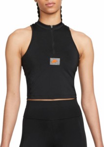 ナイキ レディース タンクトップ Nike Women's Sportswear 1/2 Zip Tank Top - Black