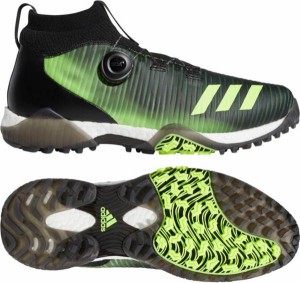 アディダス メンズ adidas CODECHAOS BOA Golf Shoes ゴルフシューズ BLACK/SIGNAL GREEN