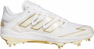 アディダス メンズ 野球 シューズ スパイク adidas Afterburner 7 Gold Metal Baseball Cleats - White/Gold