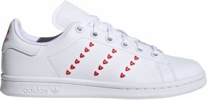 アディダス オリジナルス キッズ/レディース adidas Originals Stan Smith Heart スニーカー White/Red