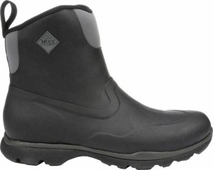 マックブーツ メンズ ハンティングブーツ Muck Boots Men's Excursion Pro Mid Waterproof Rubber Hunting Boots - Black/Gunmetal