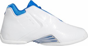 アディダス メンズ バッシュ Adidas Men's T-Mac 3 Restomod Shoes - White/Blue/Sil Met