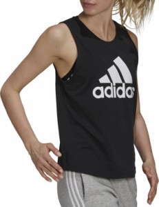 アディダス レディース タンクトップ adidas Women's Essentials Big Logo Tank Top - Black/White