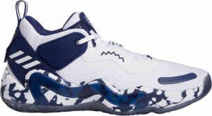 アディダス メンズ イシュー３ バッシュ adidas D.O.N Issue #3 Basketball Shoes - White/Navy/White