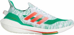 アディダス メンズ ランニングシューズ adidas Men's Ultraboost 21 Running Shoes - Green/Red