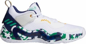 アディダス メンズ イシュー３ バッシュ adidas D.O.N. Issue #3 Basketball Shoes - White/Navy/Green