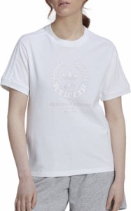 アディダス レディース Tシャツ 半袖 adidas Originals Women's Crest Graphic T-Shirt - White