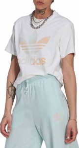 アディダス レディース Tシャツ 半袖 adidas Originals Women's Trefoil T-Shirt - White