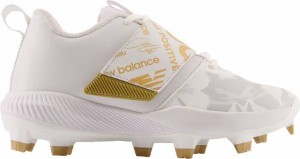 ニューバランス キッズ 野球 スパイク New Balance Kids' Lindor 1 TPU Baseball Cleats - White/Gold