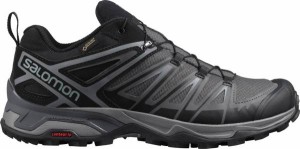 サロモン メンズ ハイキングシューズ Salomon Men's X Ultra 3 GTX Waterproof Hiking Shoes - Black/Magnet