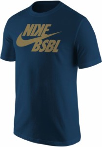 ナイキ メンズ 野球 Tシャツ Nike Mens BSBL Swoosh T-Shirt - Navy